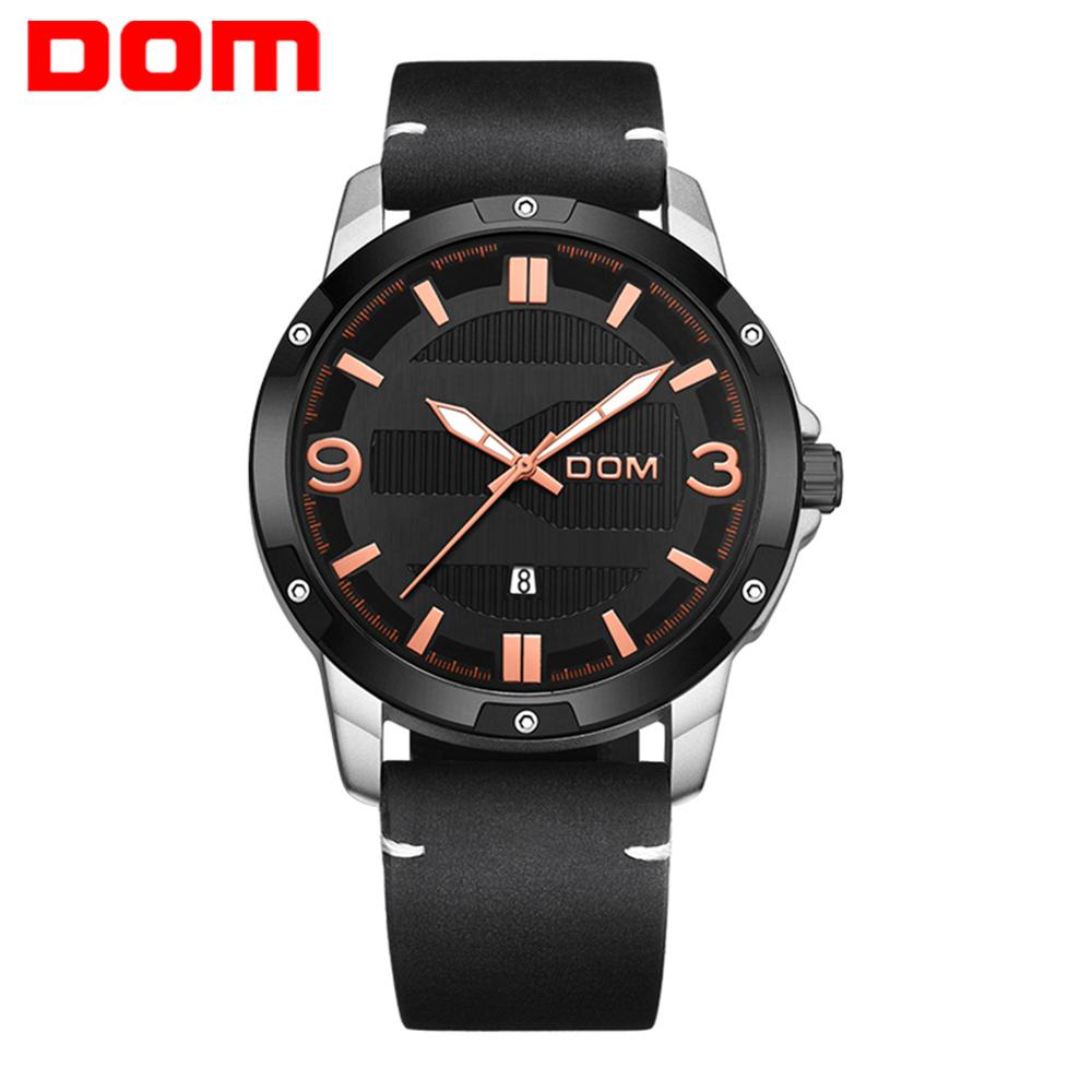 YSYH Men's Watch Waterproof Sports Casual Quartz Watch Men Leather Strap Luminous Pointer Multifunction Clock