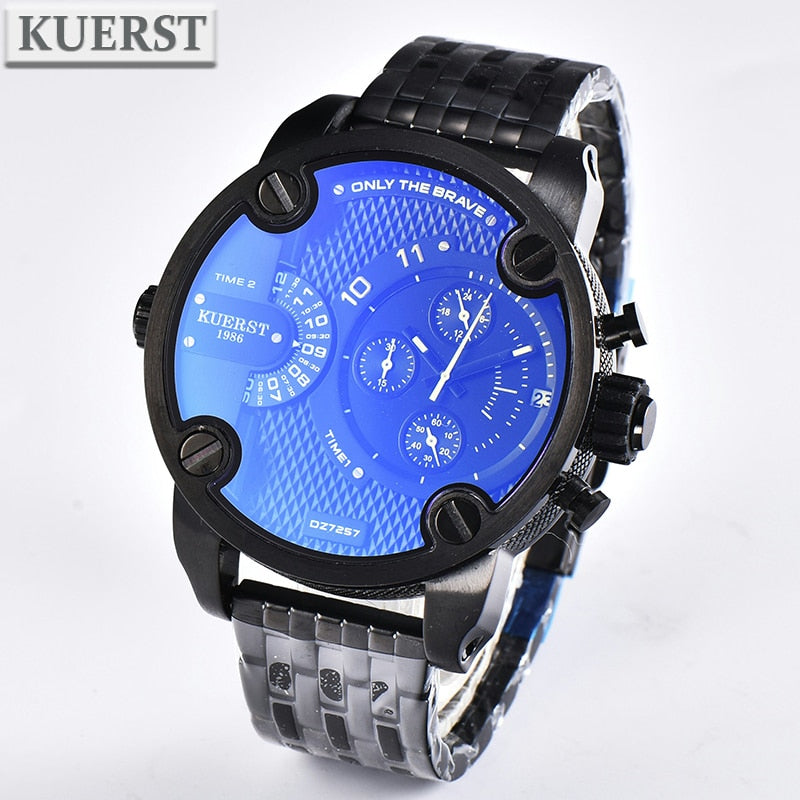 YSYH Man Watches Large Dial Men's Sports Wrist Watch Waterproof Double Time Zone Chronograph Men's Quartz Clock New