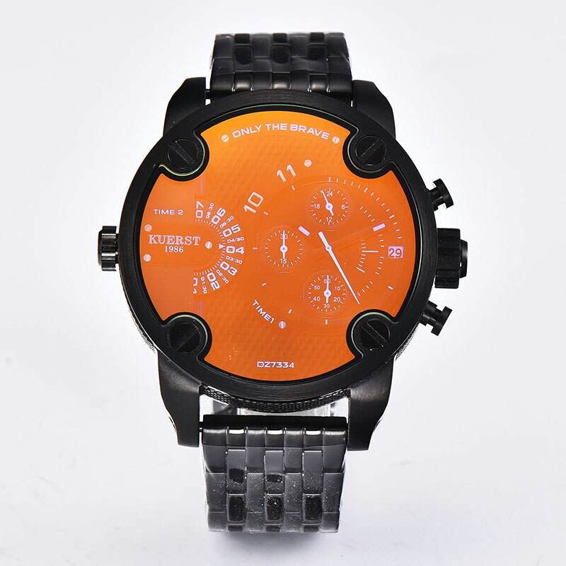 YSYH Man Watches Large Dial Men's Sports Wrist Watch Waterproof Double Time Zone Chronograph Men's Quartz Clock New