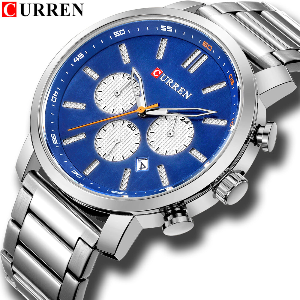 Luxury Brand Military Sport YSYH Stainless Steel Wristwatch For Man Chronograph Watch Date Male Clock