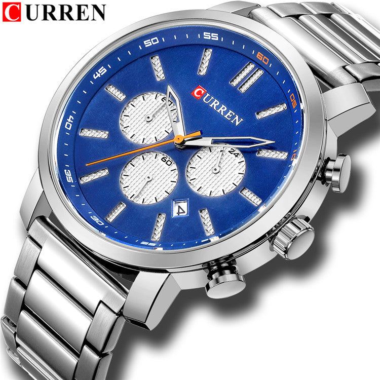 Luxury Brand Military Sport YSYH Stainless Steel Wristwatch For Man Chronograph Watch Date Male Clock