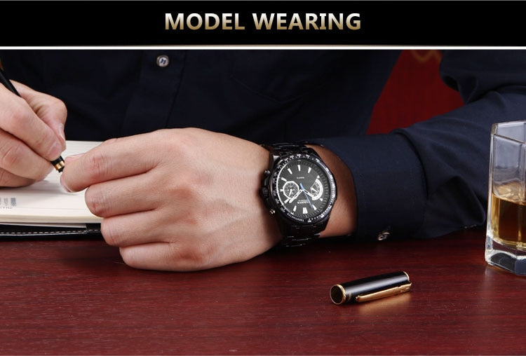 Men's Watches YSYH Quartz Watch Men Sport Full Steel Waterproof Wristwatch Male Clock