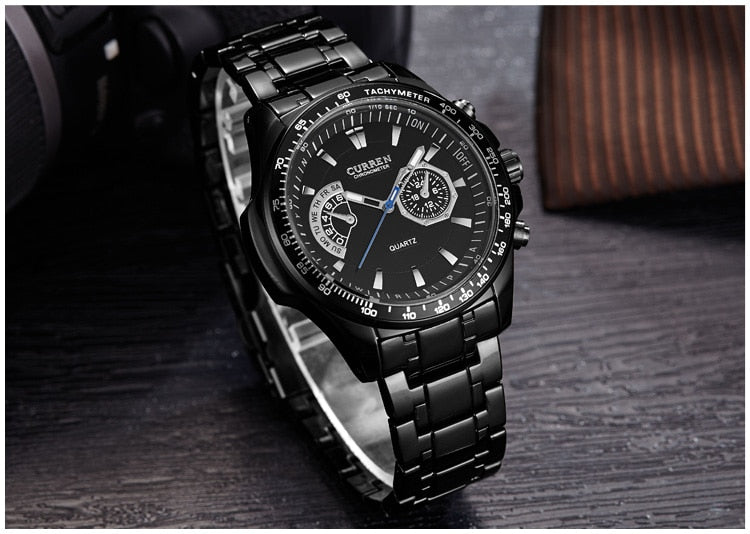 Men's Watches YSYH Quartz Watch Men Sport Full Steel Waterproof Wristwatch Male Clock