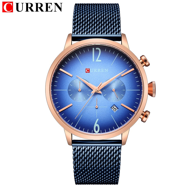 Mens Quartz Watches Chronograph Reloj Hombre Analogico Digital black Steel Wrist Watch Casual Business Men Time Sport Clock