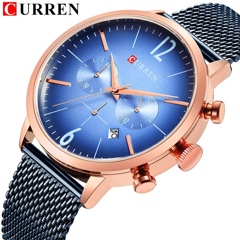 Mens Quartz Watches Chronograph Reloj Hombre Analogico Digital black Steel Wrist Watch Casual Business Men Time Sport Clock