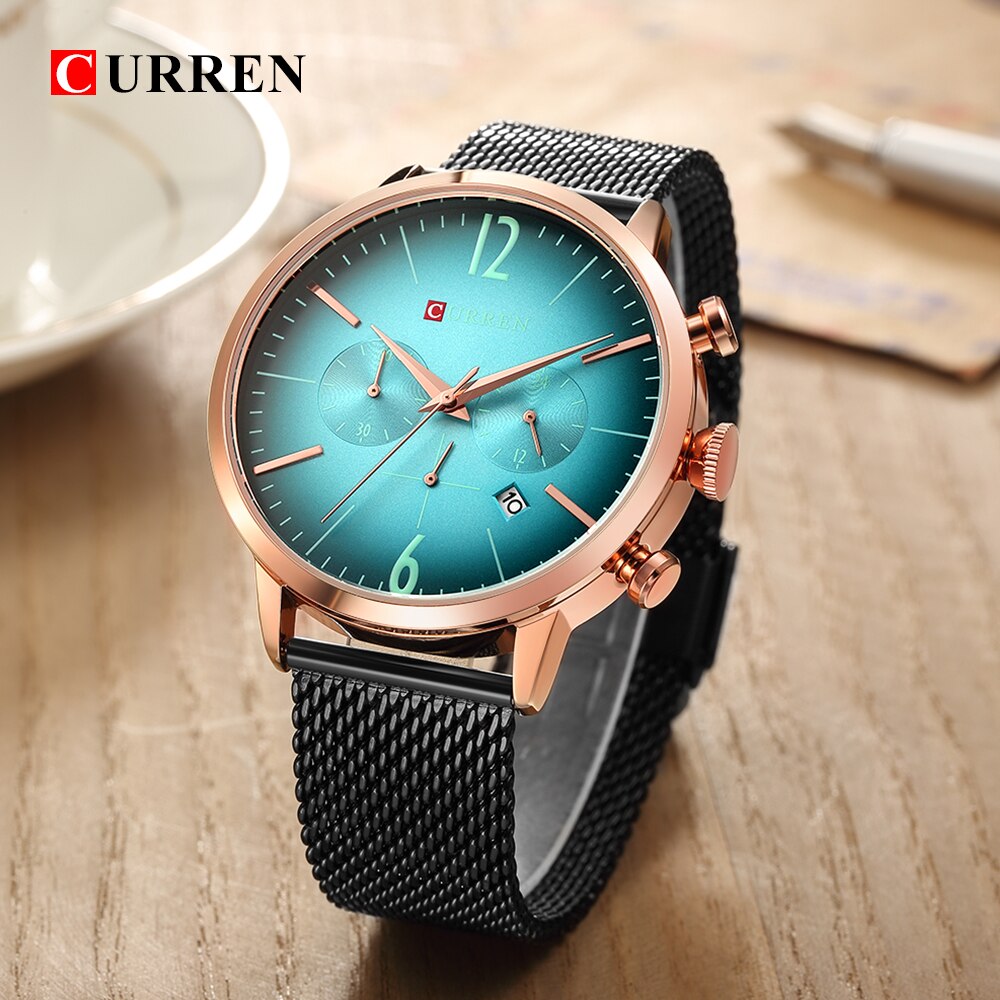 Mens Quartz Watches Chronograph Reloj Hombre Analogico Digital black Steel Wrist Watch Casual Business Men Time Sport Clock