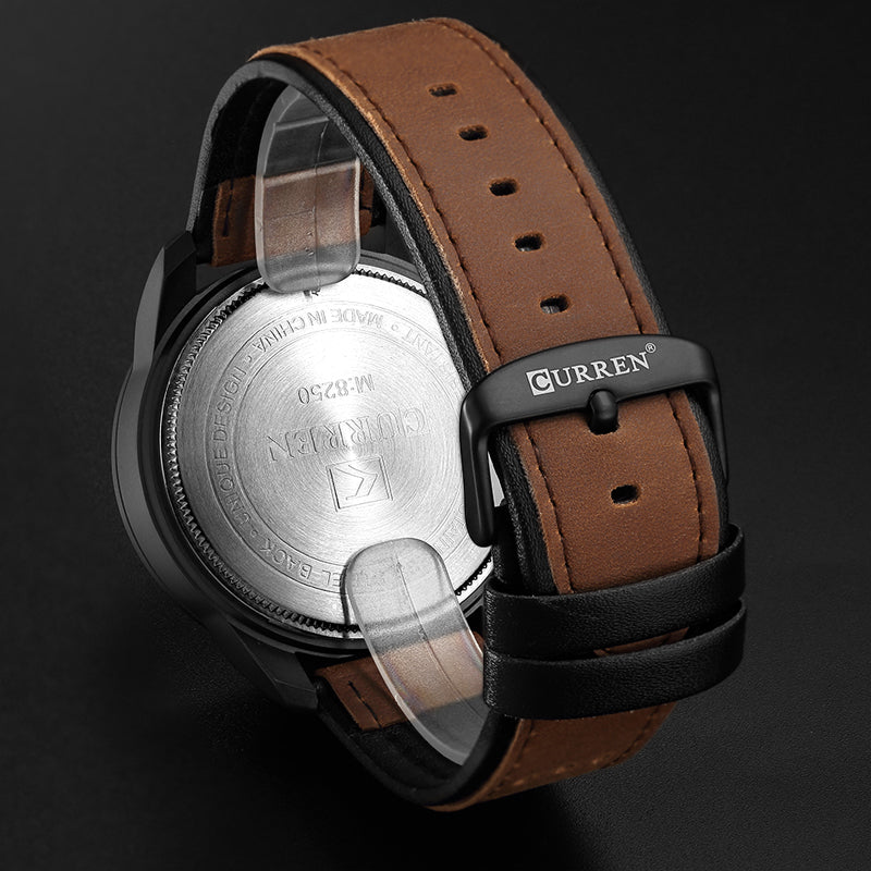 YSYH Brand Quartz Watch Men Military Leather Sports Watches