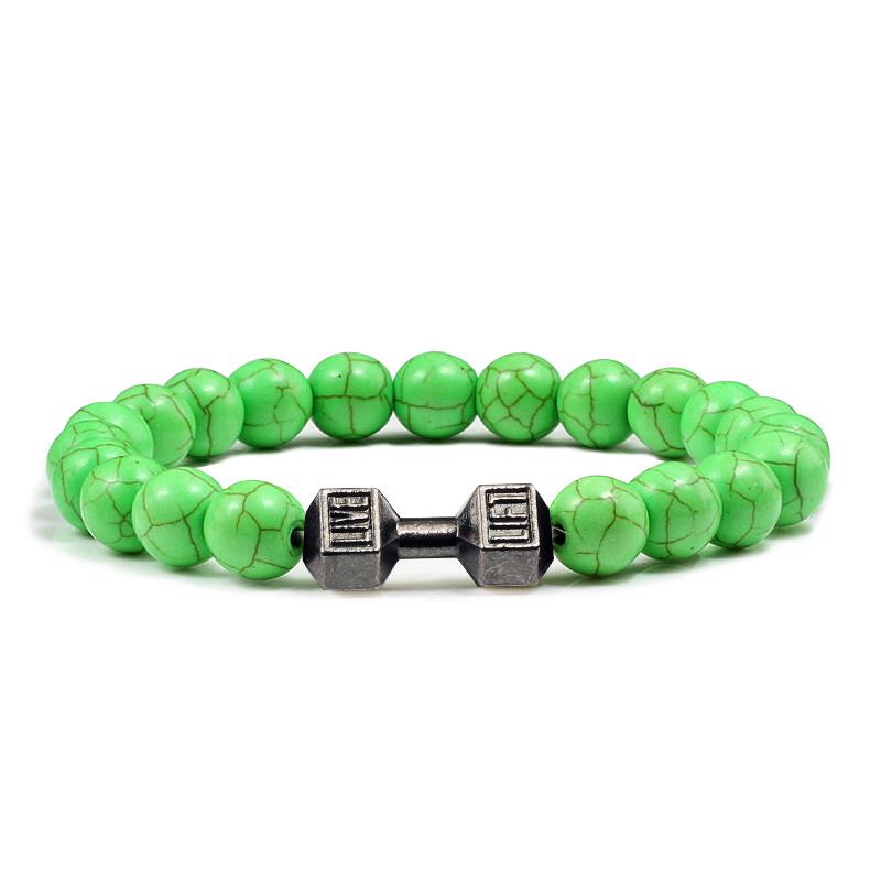 Turquoises Green Blue Beads Dumbbell Bracelets-Bracelet-Rossny