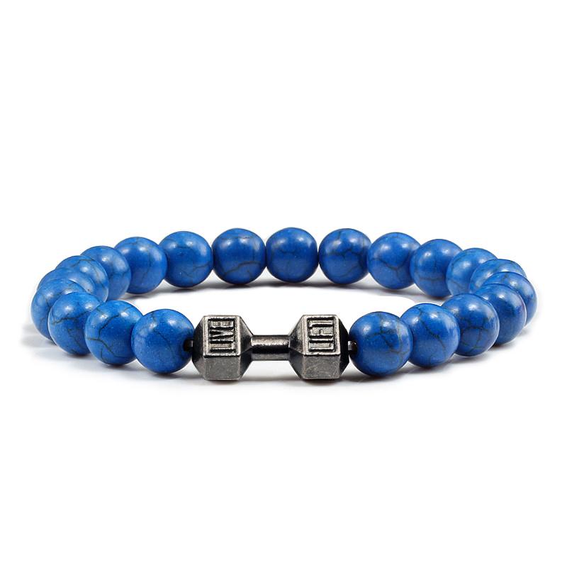 Turquoises Green Blue Beads Dumbbell Bracelets-Bracelet-Rossny
