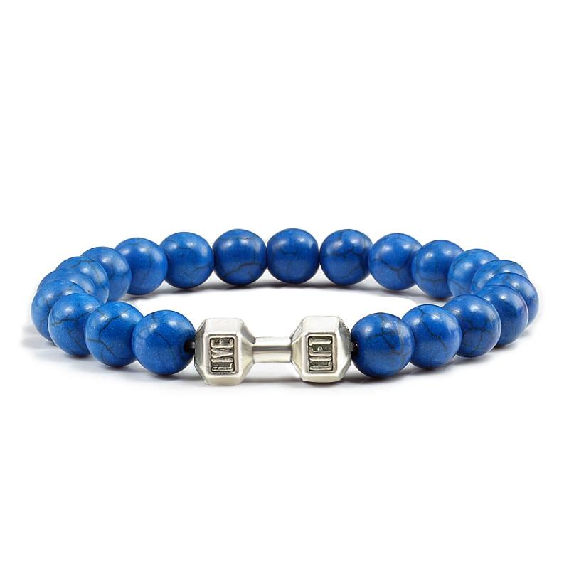 Turquoises Green Blue Beads Dumbbell Bracelets-Bracelet-Rossny
