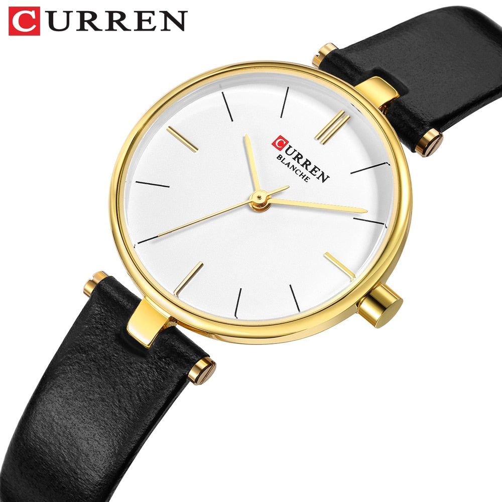 YSYH Fashion Brand Simple Leather Strap Gold Watches Women Clock Ladies Casual Dress Quartz Wristwatch Reloj Mujer Gift