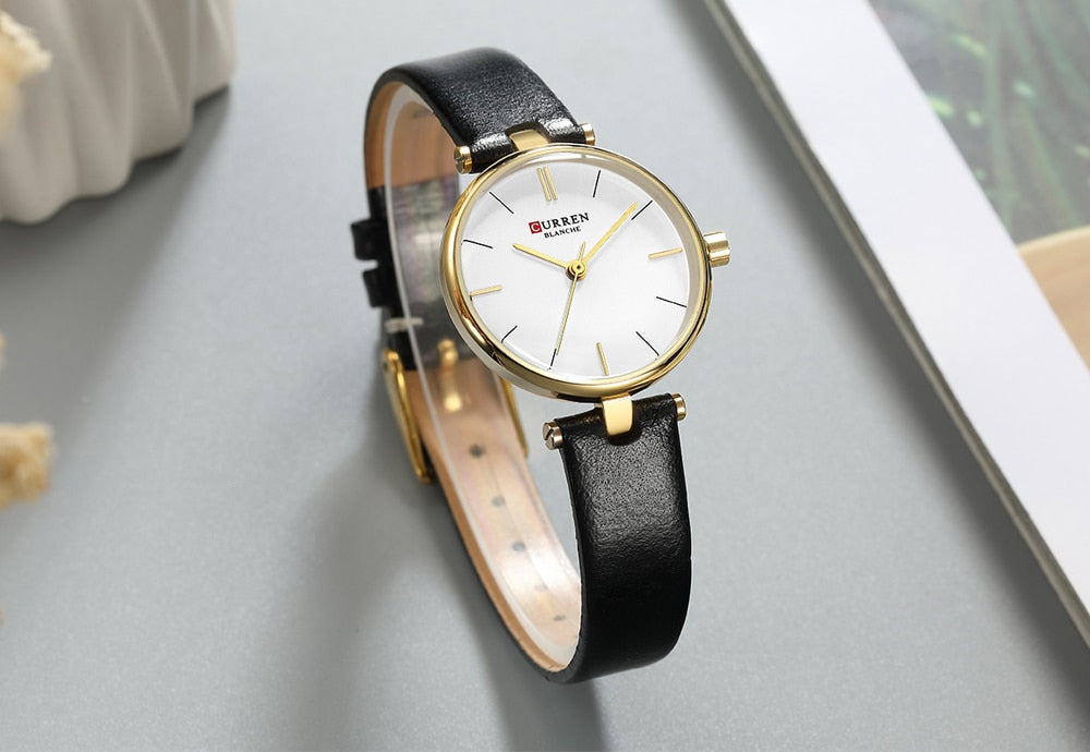 YSYH Fashion Brand Simple Leather Strap Gold Watches Women Clock Ladies Casual Dress Quartz Wristwatch Reloj Mujer Gift