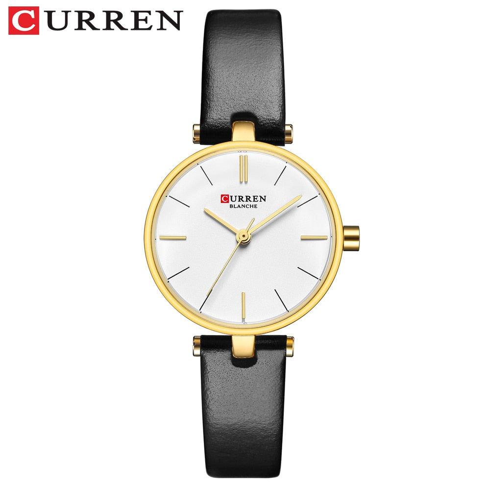 YSYH Fashion Brand Simple Leather Strap Gold Watches Women Clock Ladies Casual Dress Quartz Wristwatch Reloj Mujer Gift