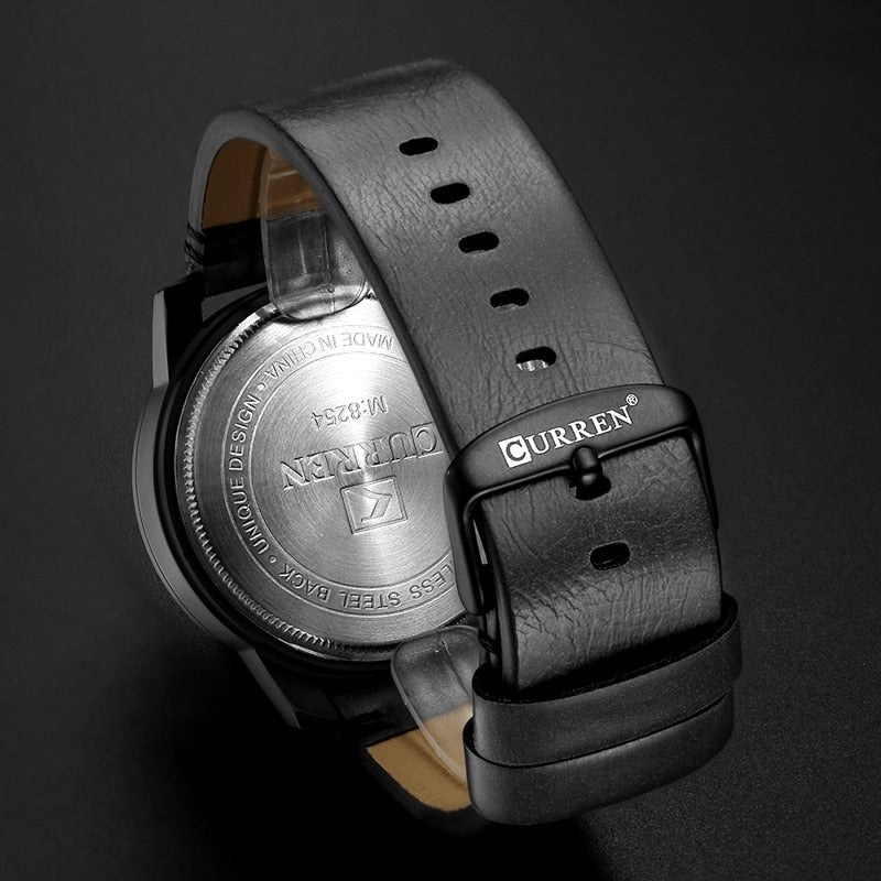 YSYH Leather Strap Quartz-Watches Sport Men's Wristwatch Calendar Casual Male Clock