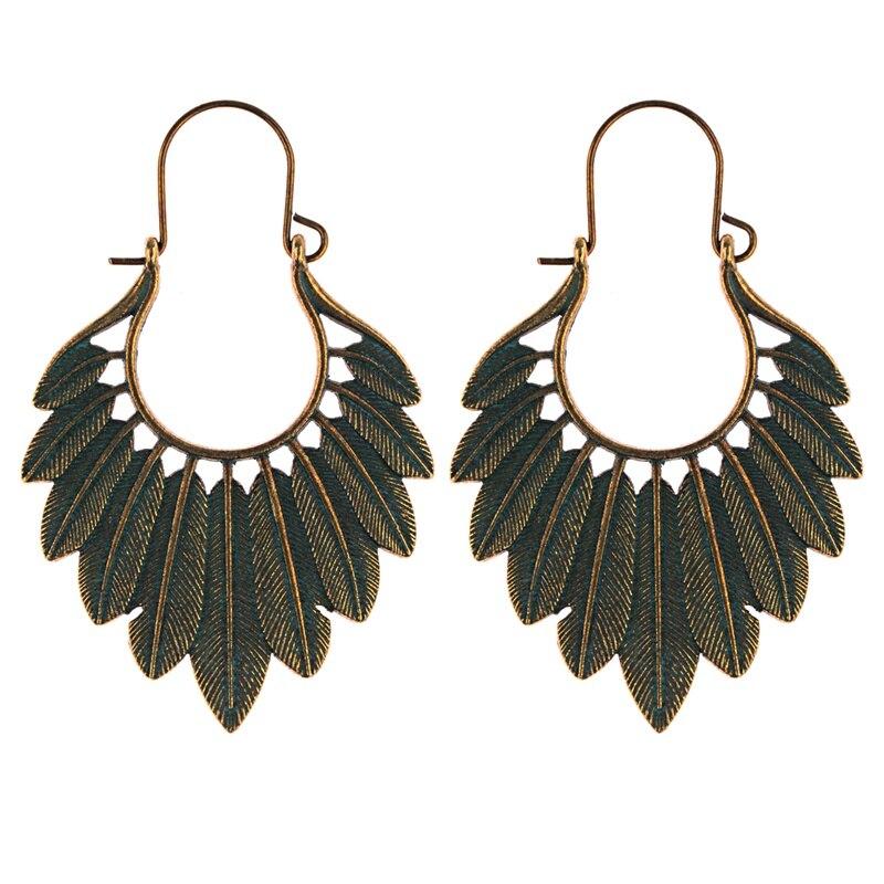 Vintage Silver Turquoise Tassel Beaded Earrings-Earrings-Rossny