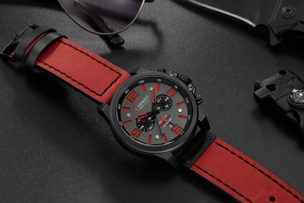 Reloj Hombre Casual Date Quartz Watches For Men YSYH Leather Sports Men's Wrsitwatch Chronograph Male Watch