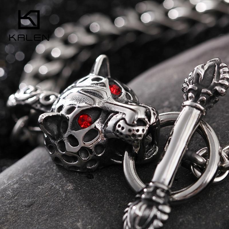 Punk Stainless Steel Animal Leopard Bracelet-Bracelets-Rossny