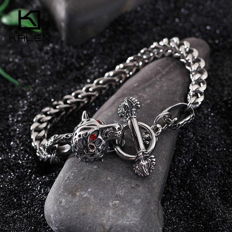 Punk Stainless Steel Animal Leopard Bracelet-Bracelets-Rossny