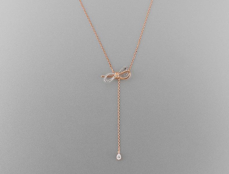 Rossny Romantic Charming Female Bowknot Necklace Jewelry-Necklace-Rossny