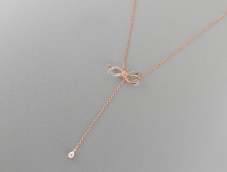 Rossny Romantic Charming Female Bowknot Necklace Jewelry-Necklace-Rossny