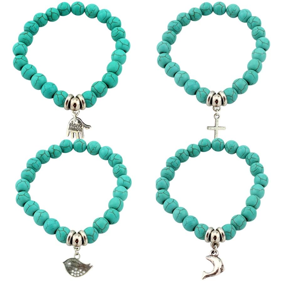 Boho Turquoises Bracelets Cross Tree Snake Bracelet Bangle-Bracelet-Rossny