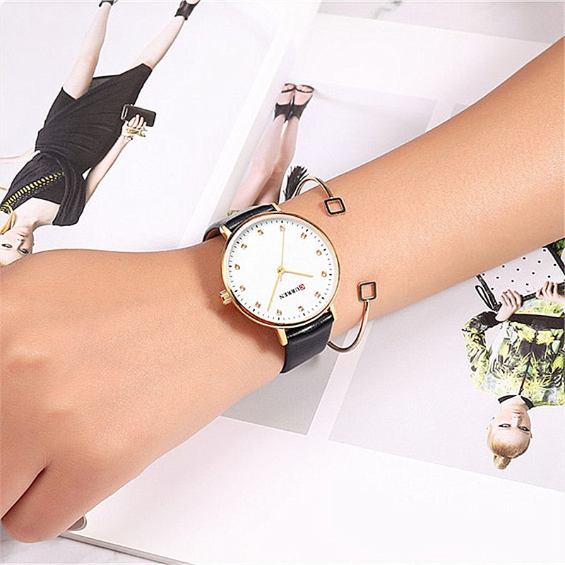 YSYH Simple Fashion Diamond Quartz Watches Womens Elegant Ladies Wrist Watch Female Clock Leather Watch For Women Reloj Mujer