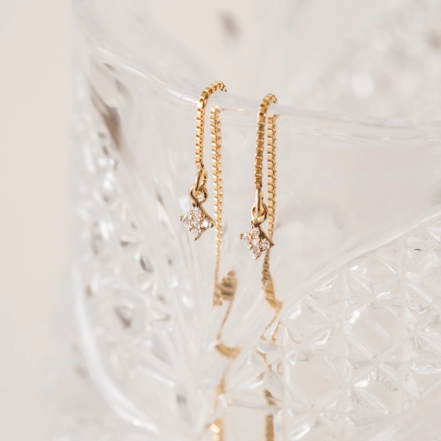 Tiny Stardust Threader Earrings