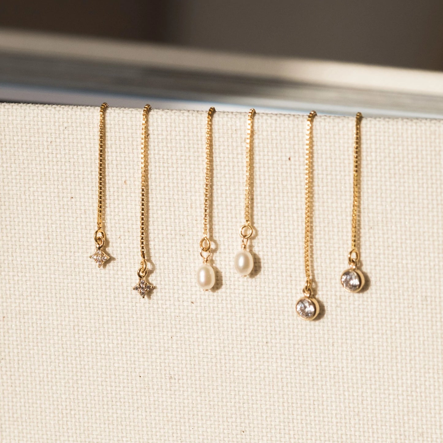 Tiny Stardust Threader Earrings