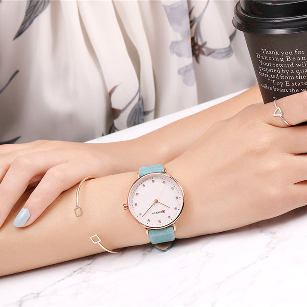 YSYH Fashion Leather Ladies Watches Analog Quartz Female Clock Luxury Women Rhinestone Watches Valentine Gifts