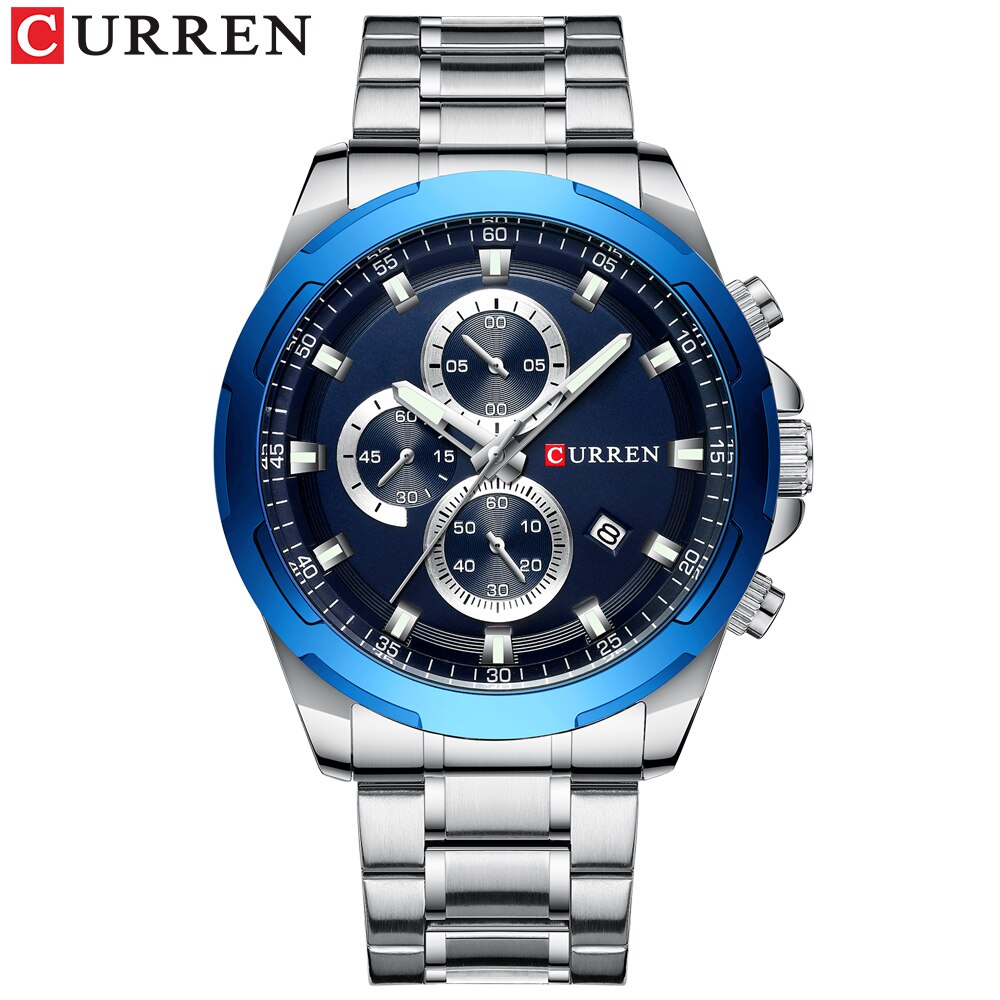YSYH Watches Men Sport Wristwatch Fashion Business Analog Quartz Watch Male Clock Chronograph Stainless steel Watch