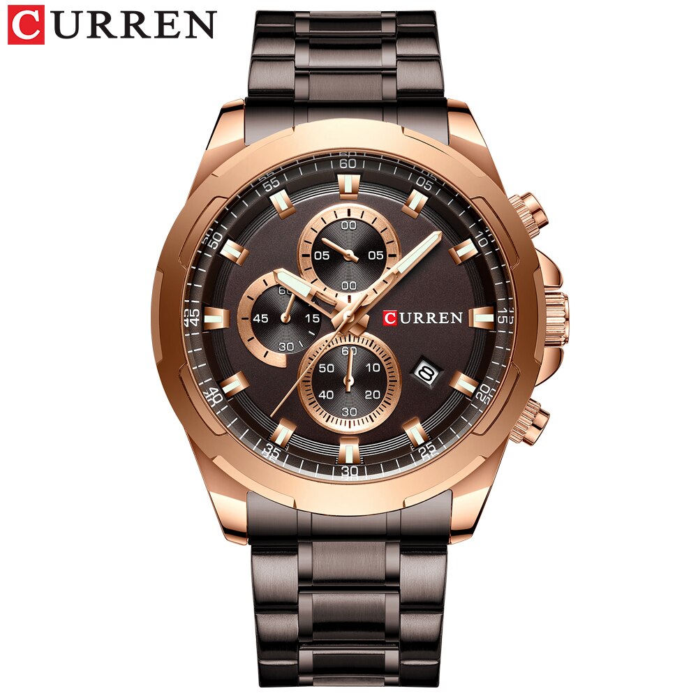 YSYH Watches Men Sport Wristwatch Fashion Business Analog Quartz Watch Male Clock Chronograph Stainless steel Watch