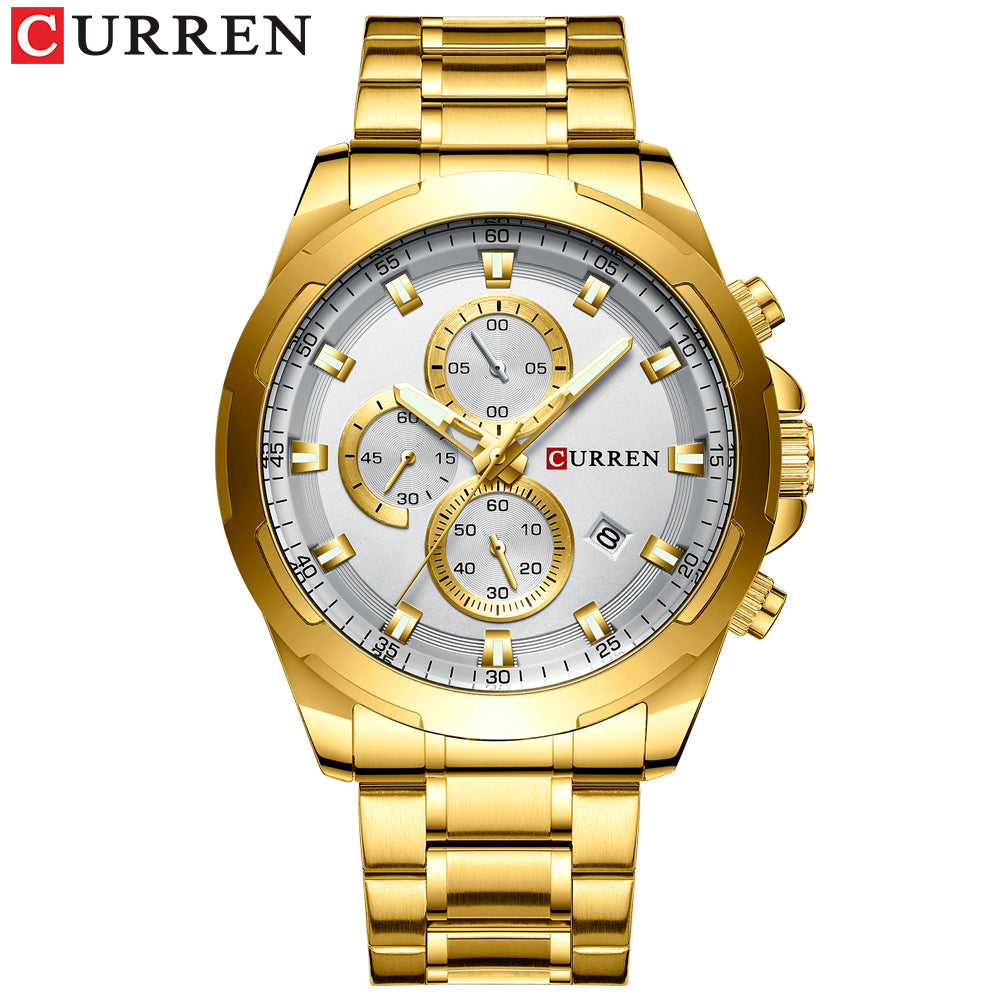 YSYH Watches Men Sport Wristwatch Fashion Business Analog Quartz Watch Male Clock Chronograph Stainless steel Watch