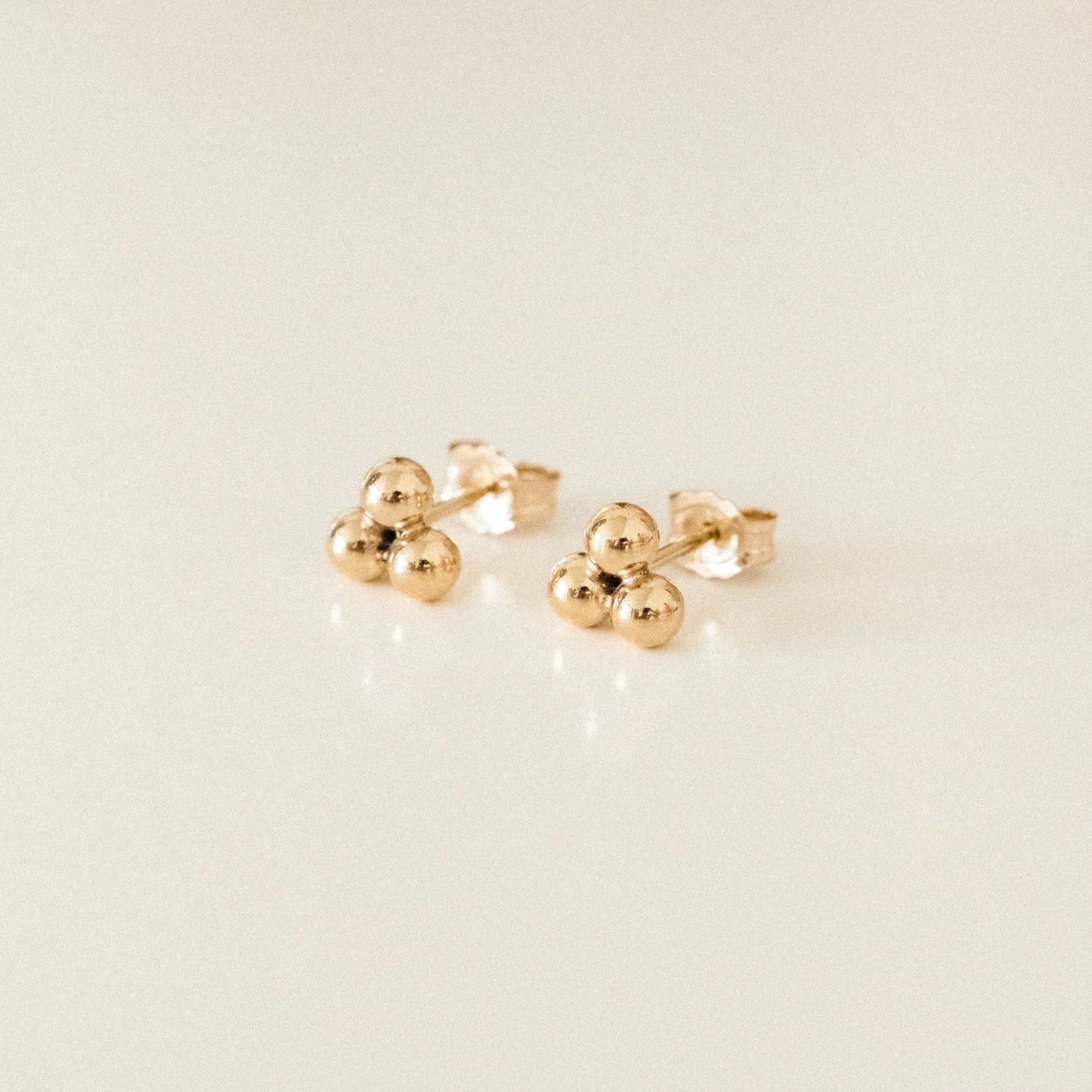 Triple Ball Stud Earrings