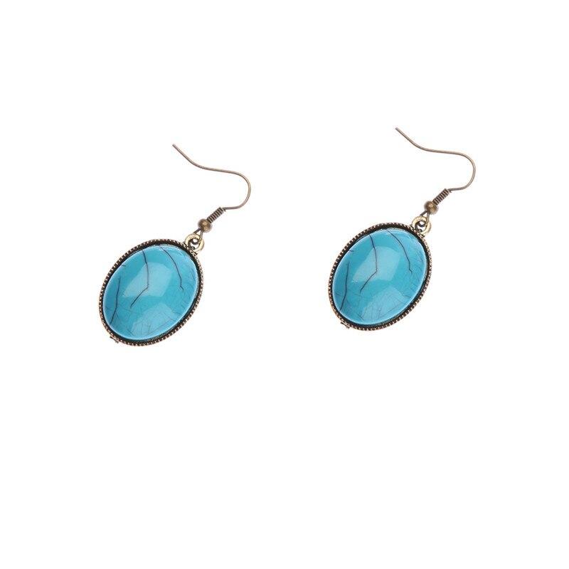 Turquoises Antique Dangles Earrings-Earrings-Rossny
