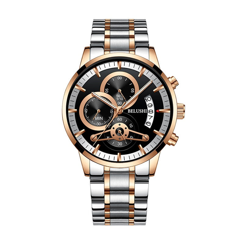 YSYH quartz watch men's gold business watch countdown calendar reloj hombre