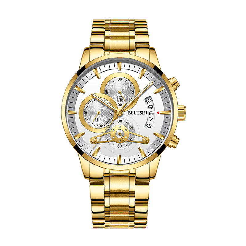 YSYH quartz watch men's gold business watch countdown calendar reloj hombre