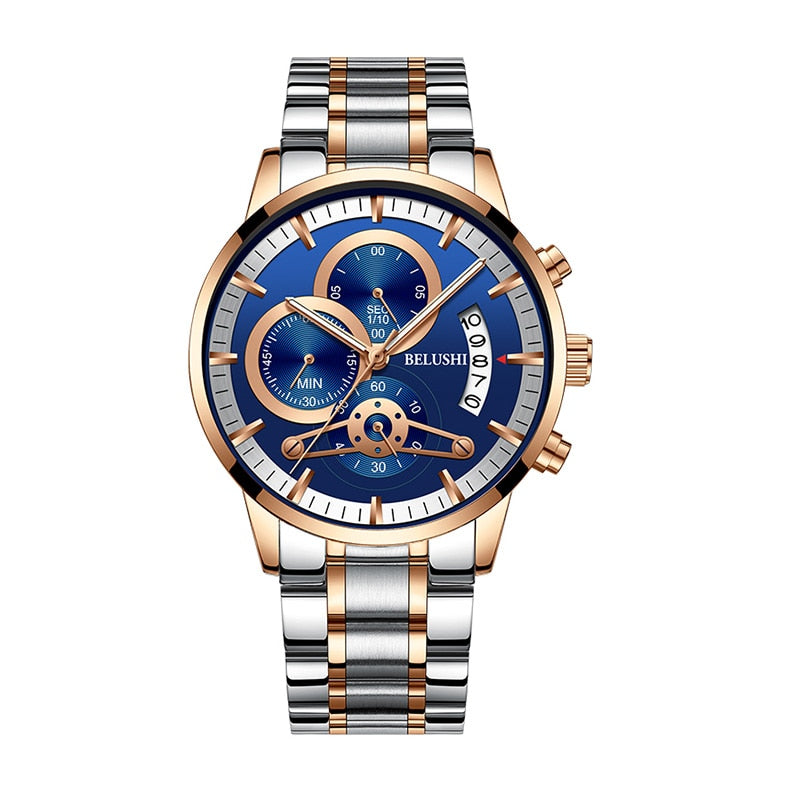 YSYH quartz watch men's gold business watch countdown calendar reloj hombre