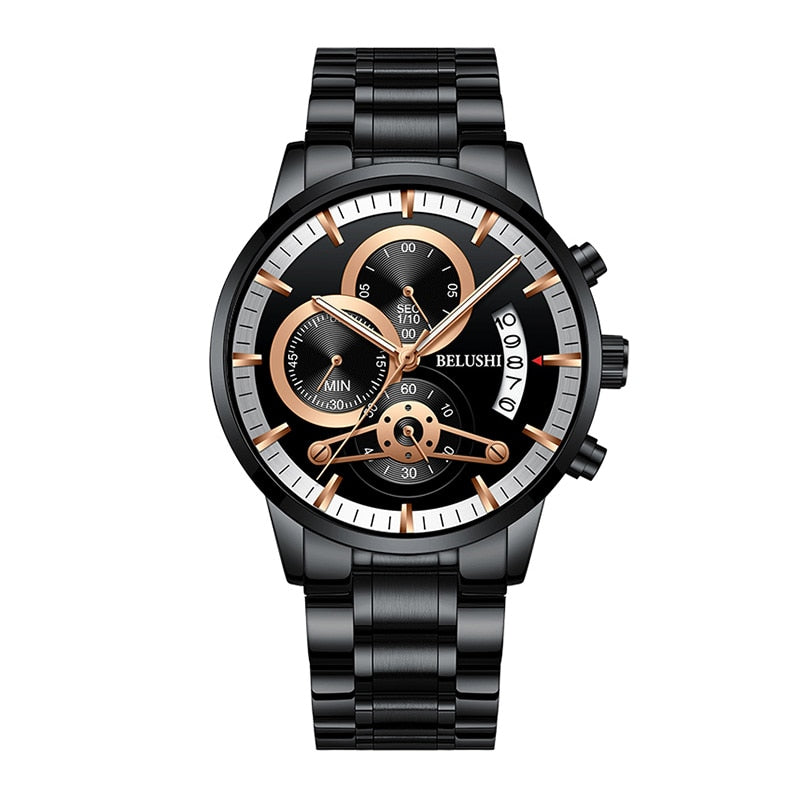YSYH quartz watch men's gold business watch countdown calendar reloj hombre