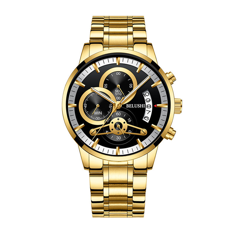 YSYH quartz watch men's gold business watch countdown calendar reloj hombre