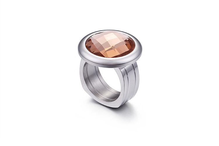 Rossny Women Rings Bulgaria Gold Stainless Steel & Colorful Stone Rings-Rings-Rossny