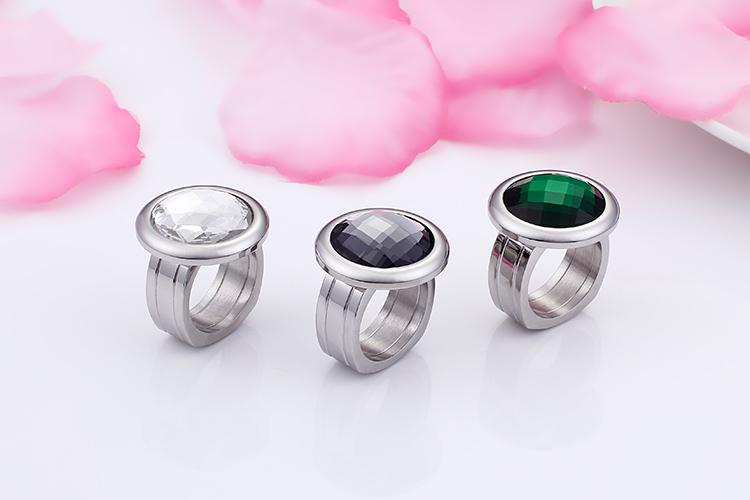 Rossny Women Rings Bulgaria Gold Stainless Steel & Colorful Stone Rings-Rings-Rossny