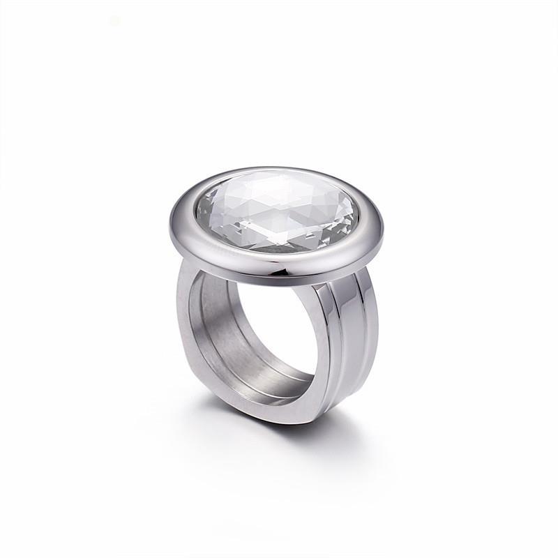 Rossny Women Rings Bulgaria Gold Stainless Steel & Colorful Stone Rings-Rings-Rossny