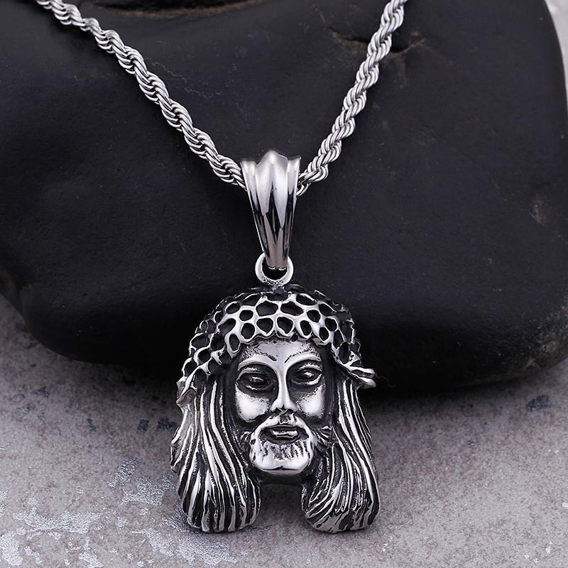 Punk Captain Jack Pendant Necklaces For Men Stainless Steel Figure Pirate Skull Necklace Chain Jewelry-Necklace Pendant-Rossny