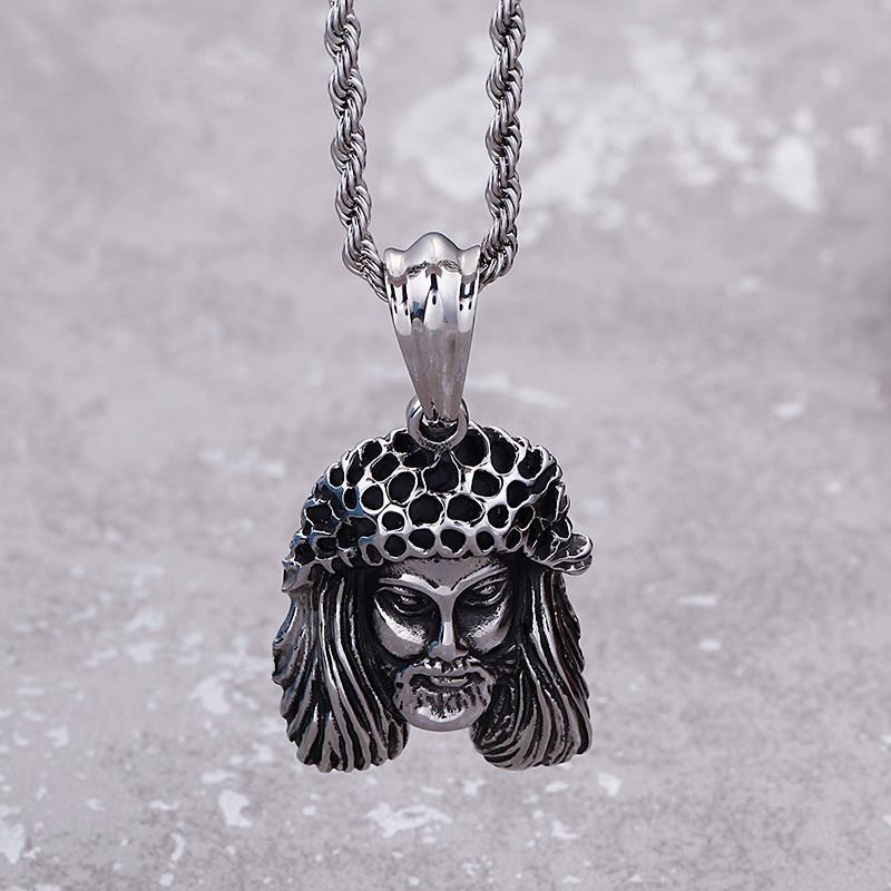 Punk Captain Jack Pendant Necklaces For Men Stainless Steel Figure Pirate Skull Necklace Chain Jewelry-Necklace Pendant-Rossny