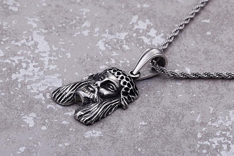 Punk Captain Jack Pendant Necklaces For Men Stainless Steel Figure Pirate Skull Necklace Chain Jewelry-Necklace Pendant-Rossny