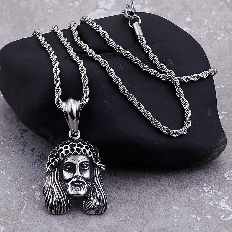 Punk Captain Jack Pendant Necklaces For Men Stainless Steel Figure Pirate Skull Necklace Chain Jewelry-Necklace Pendant-Rossny