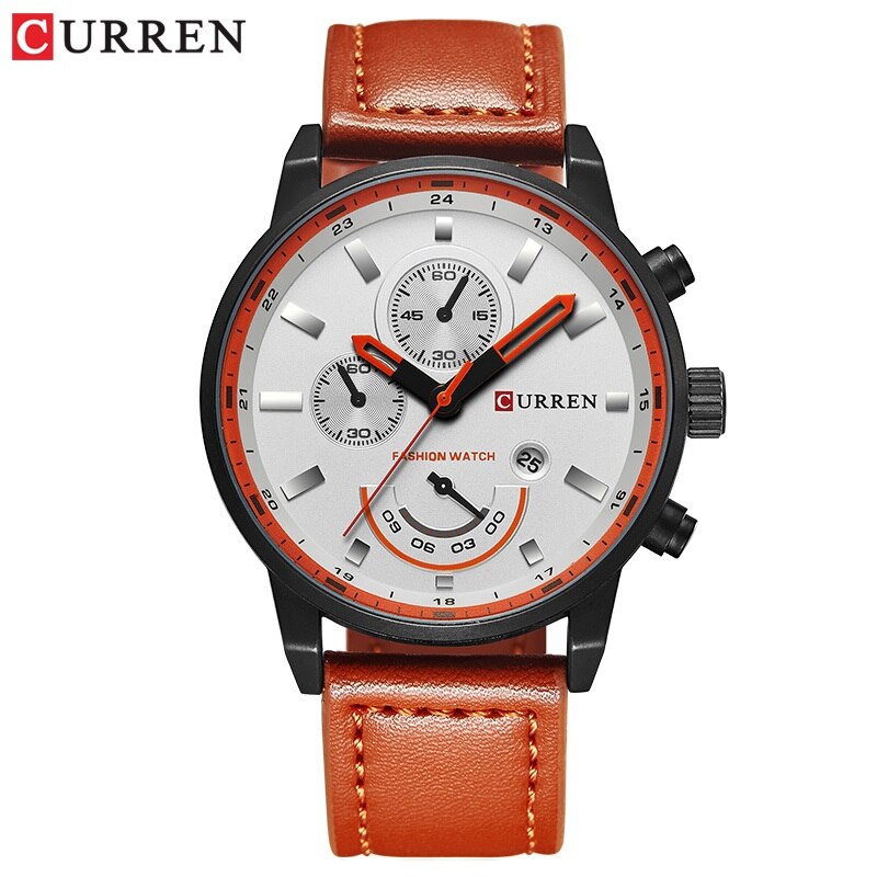 YSYH Quartz Watch Men  Luxury Leather  Casual Sport Clock Men Wristwatches