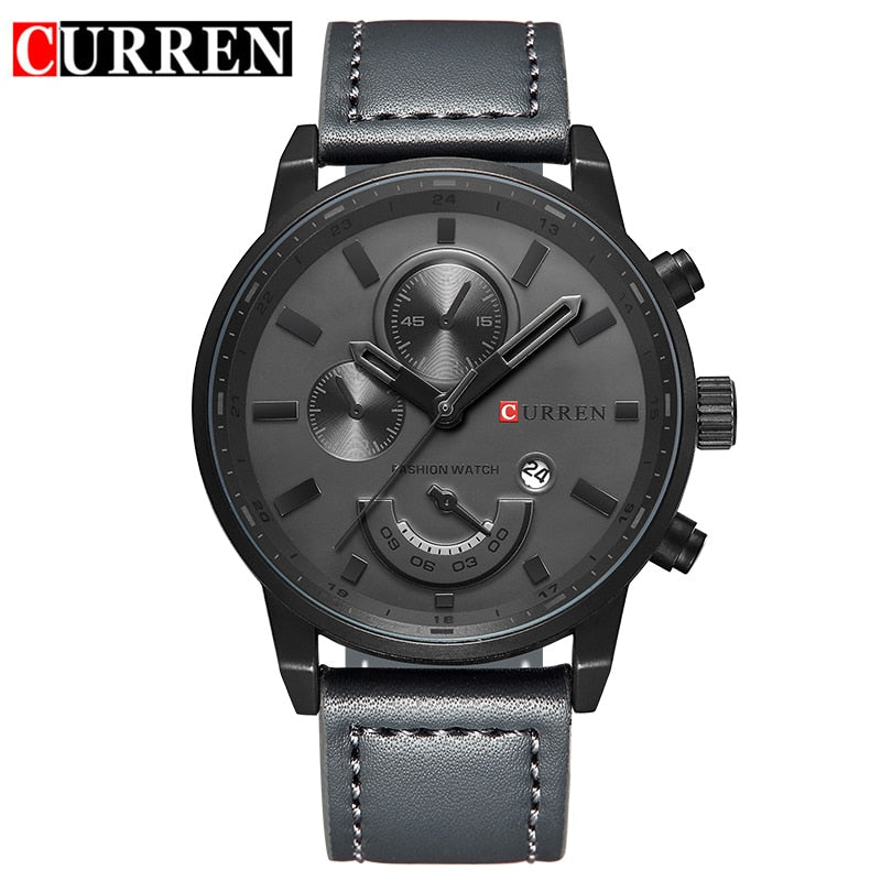 YSYH Quartz Watch Men  Luxury Leather  Casual Sport Clock Men Wristwatches