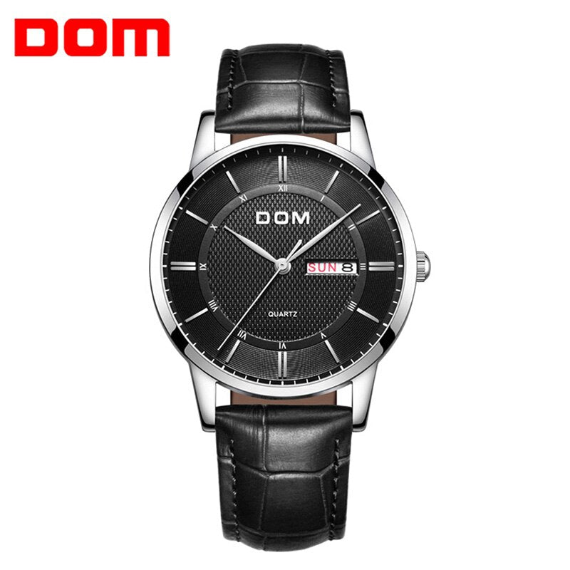 YSYH Men's Watches Ultra-thin Business Casual Leather Wrist Watch Calendar Display Waterproof  Multi-function Quartz Clock