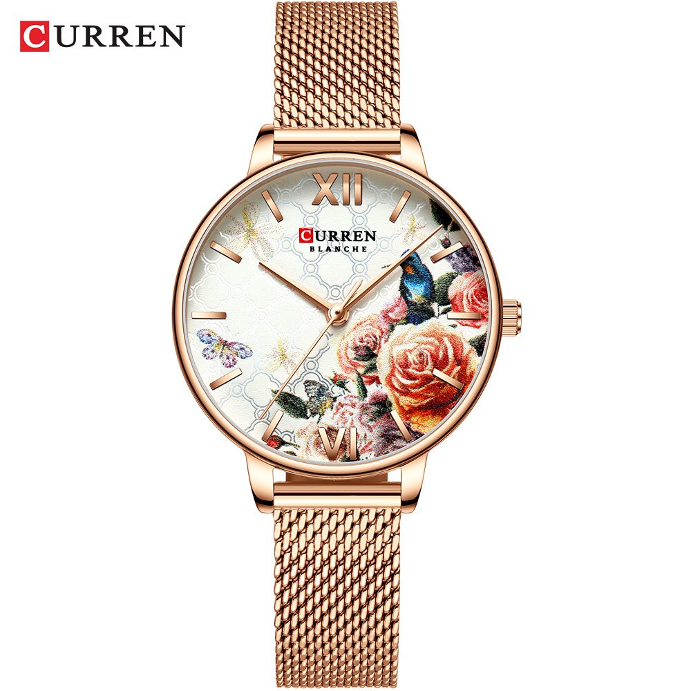 YSYH Fashion Trend Flower Leather Watches Classic Black Wristwatch Female Clock Ladies Quartz Watch relogios feminino